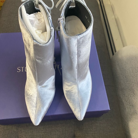 Stuart Weizmann steel pane velvet boots - Picture 3 of 5